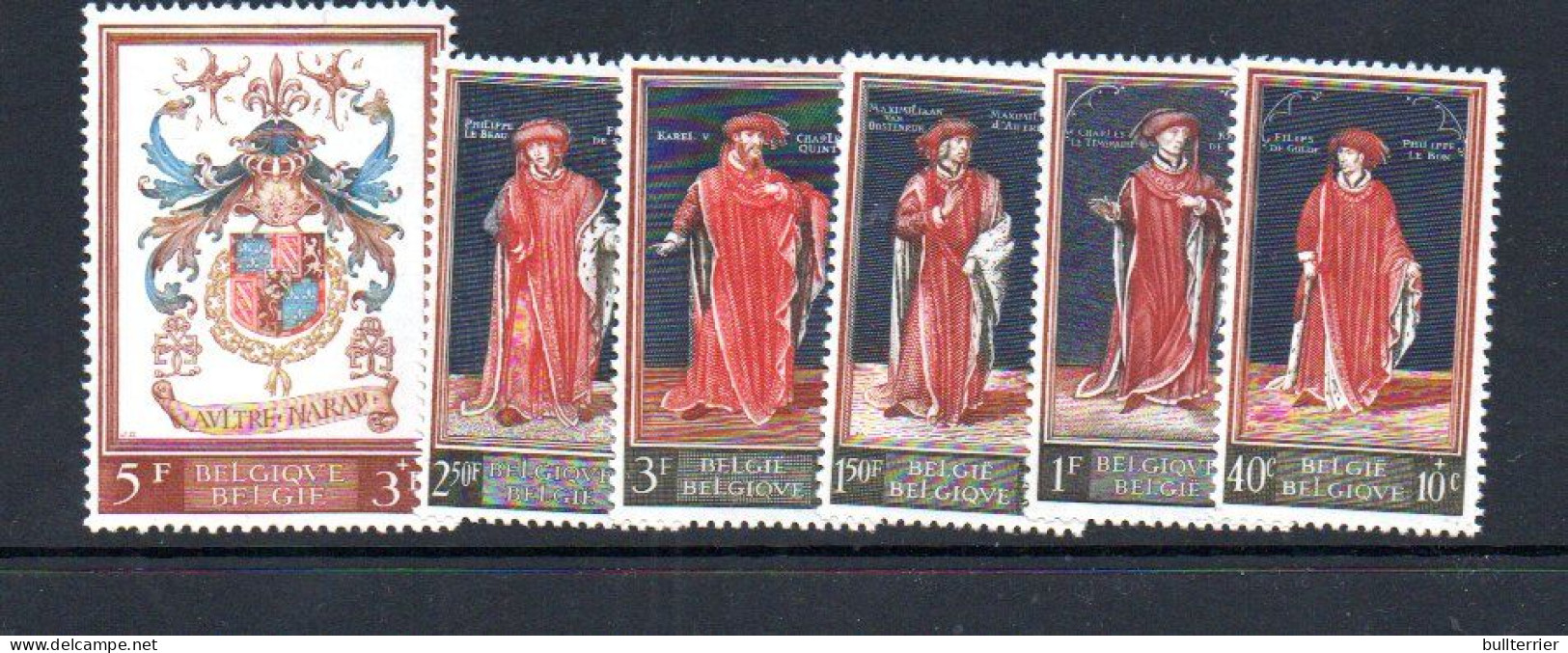 BELGIUM - 1959  - ROYAL  LIBRARY SET OF 6 MINT NEVER HINGED , SG CAT £17.40 - Ongebruikt