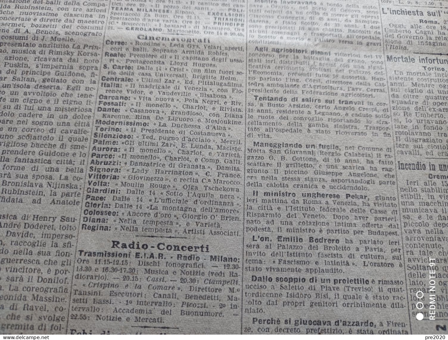 CORRIERE DELLA SERA 28/2/1929 LA BONIFICA INTEGRALE MAREMMA PICENO MOTTA SAN GIOVANNI BUSTO ARSIZIO - Other & Unclassified