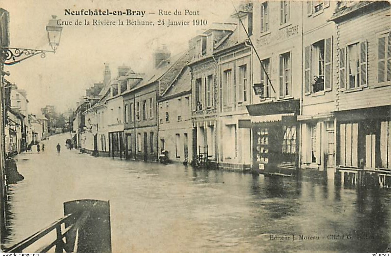 76* NEUFCHATEL EN BRAY Rue Du Pont  - Crue 1910     MA108,0798 - Neufchâtel En Bray