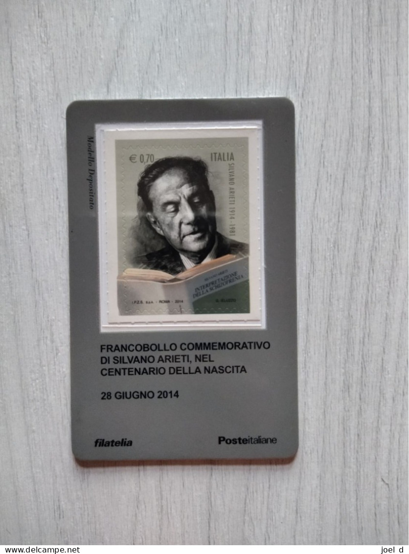 2014 ITALIA "CENTENARIO DELLA NASCITA SILVANO ARIETI" Tessera Filatelica - Philatelic Cards