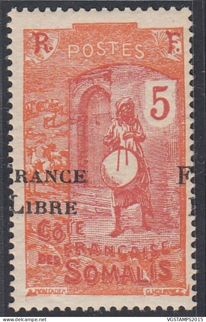 Côte Des Somalis 1942 - Colonie Française - Timbre Neuf. Yvert Nr.: 196 Piquage à Cheval . PAS COMMUN ... (EB) AR-02740 - Neufs