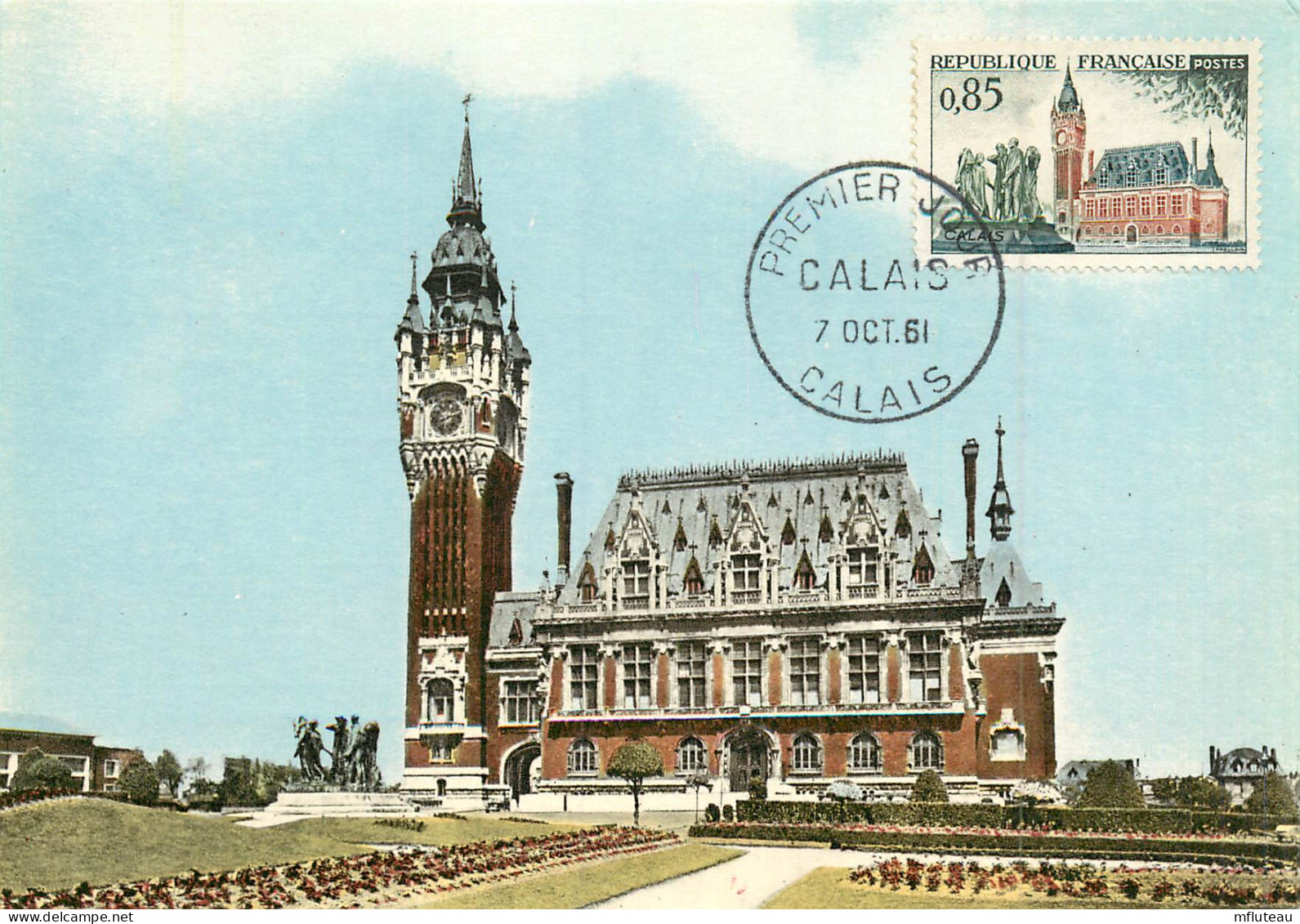 62* CALAIS  Hotel De Ville «  Premier Jour 1961 »(CPSM 10x15cm)     RL18,0403 - Calais