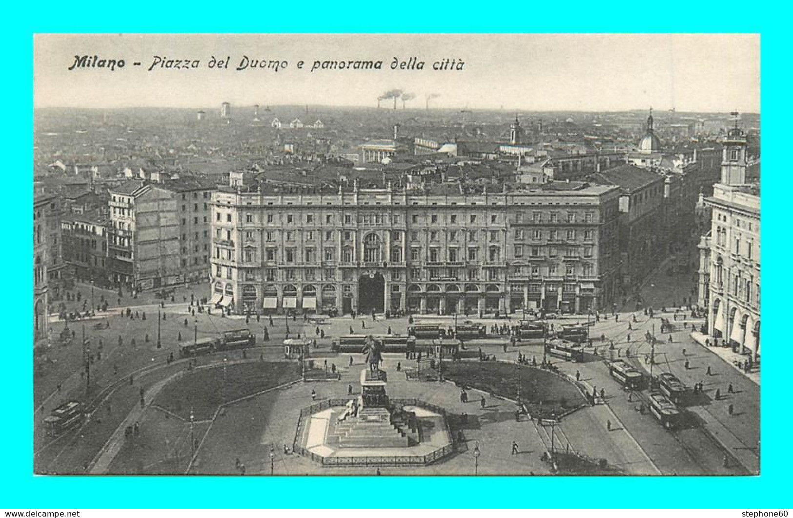 A909 / 063 MILANO Piazza Del Duomo E Panorama Della Citta - Milano