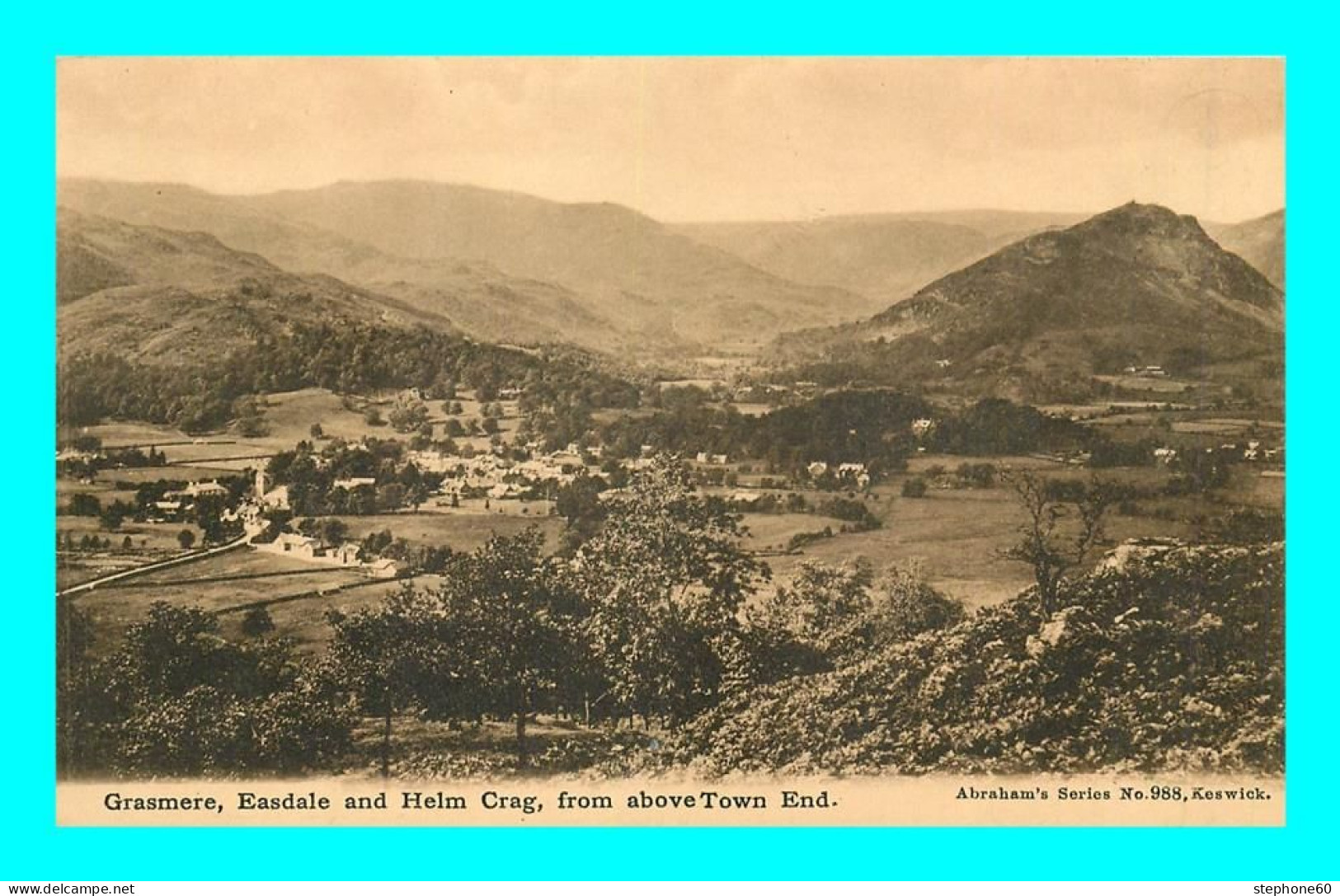 A908 / 349  GRASMERE Easdale And Helm Crag From Above Town End - Andere & Zonder Classificatie
