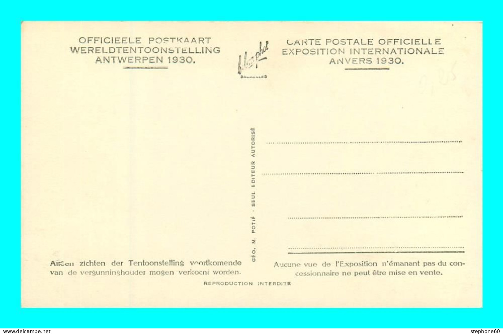 A909 / 481 ANVERS 1930 Pavillon Britannique La Nuit - Altri & Non Classificati
