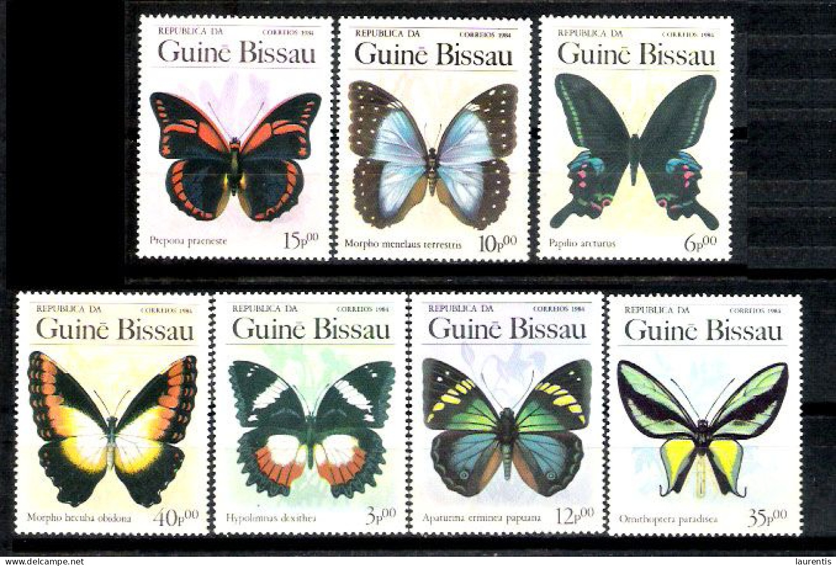783  Papillons - Butterflies -  G. Bissau Yv 314-20 - MNH  - 2.25 (8) - Papillons