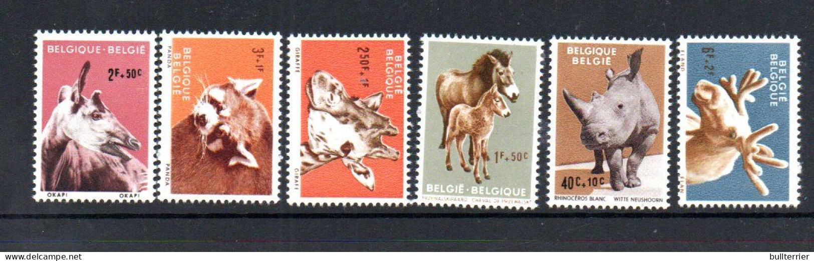 BELGIUM - 62 - ANTWERP ZOO SET OF 6   MINT NEVER HINGED , - Neufs