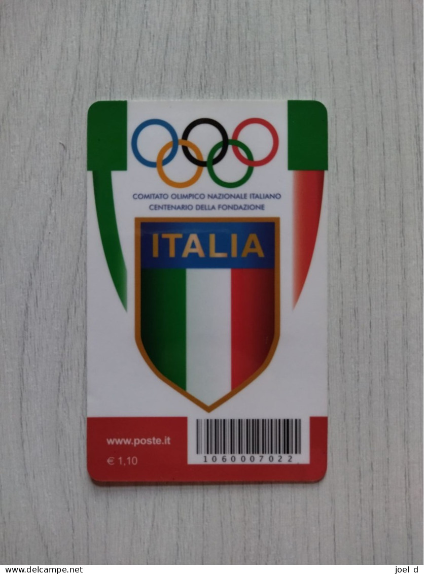 2014 ITALIA "SPORT - CENTENARIO FONDAZIONE COMITATO OLIMPICO NAZIONALE ITALIANO" Tessera Filatelica - Cartes Philatéliques