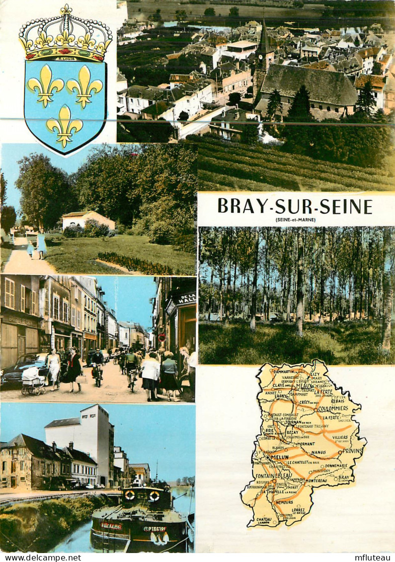 77* BRAY S/SEINE  Multi Vues  (CPSM 10x15cm)     RL18,1457 - Bray Sur Seine