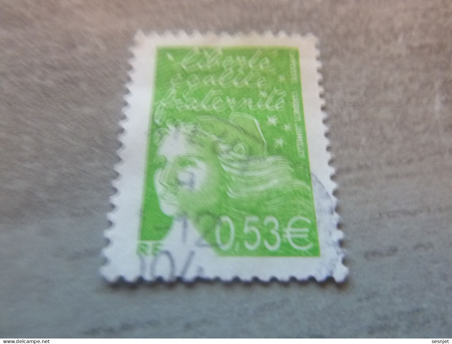 Marianne De Luquet - 0.53 € - Yt 3450 - Vert-jaune - Oblitéré - Année 2002 - - Oblitérés