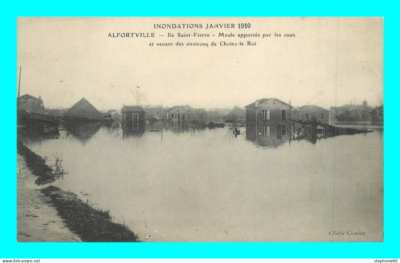 A904 / 163 94 - ALFORTVILLE Inondations Janvier 1910 Ile Saint Pierre Meule Apportée Par Les Eaux - Alfortville