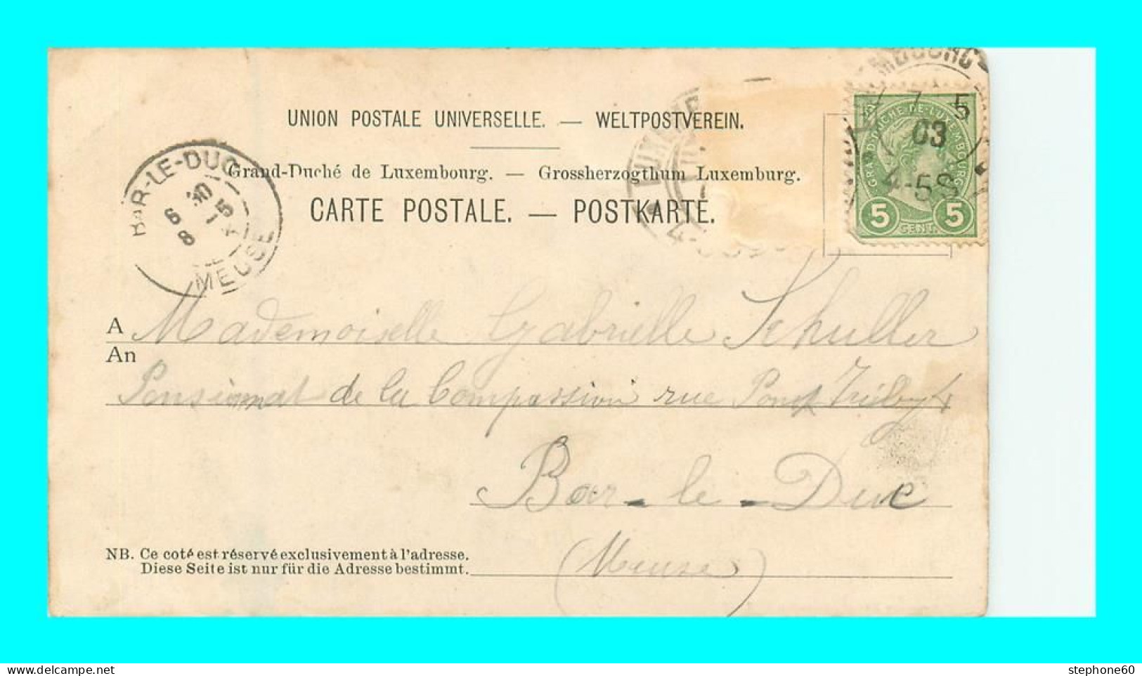 A905 / 657  Gruss Aus Luxembourg ( Timbre ) - Luxemburg - Stad