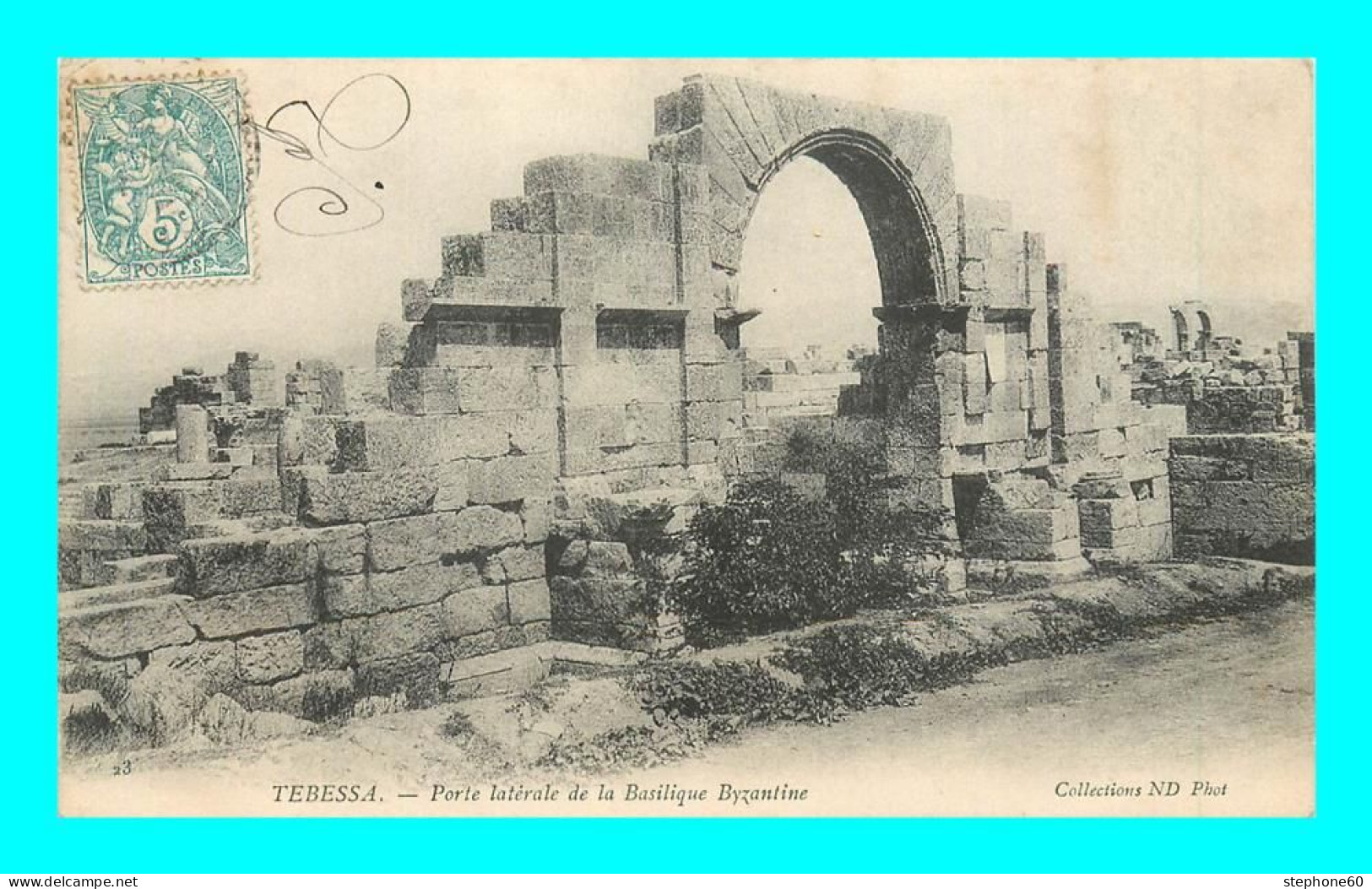 A904 / 535 Algérie TEBESSA Porte Latérale De La Basilique Byzantine - Tebessa