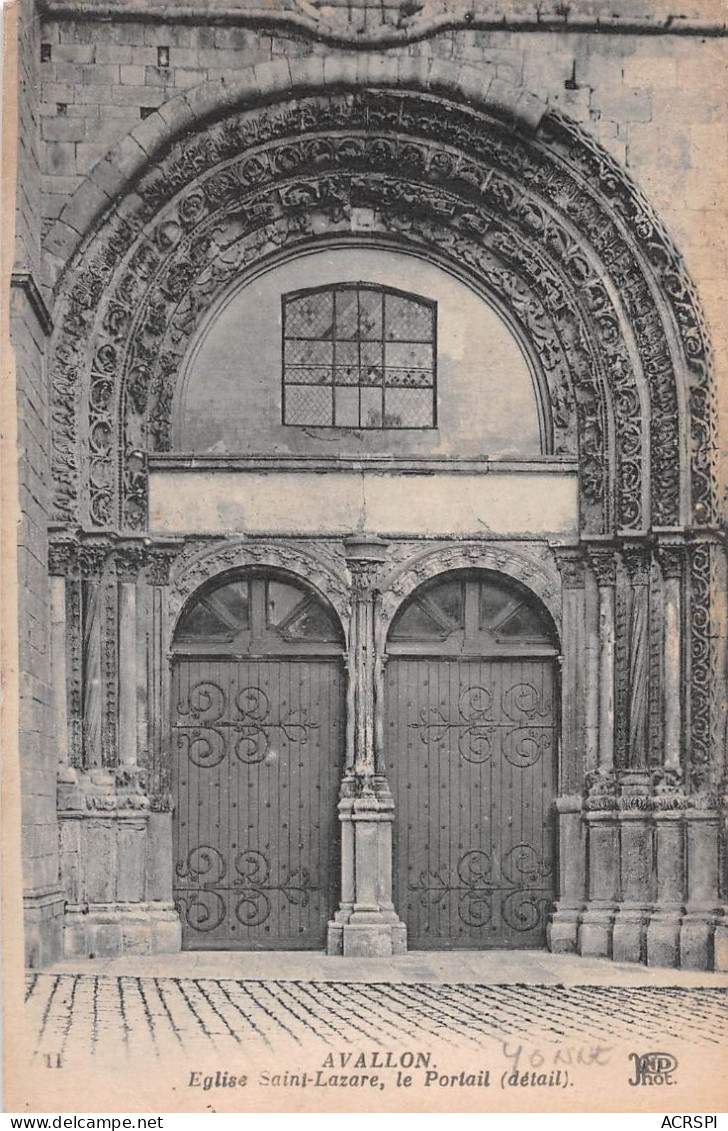 89 AVALLON  église Saint Lazare Le Portail   (Scan R/V) N° 26 \MR8004 - Avallon