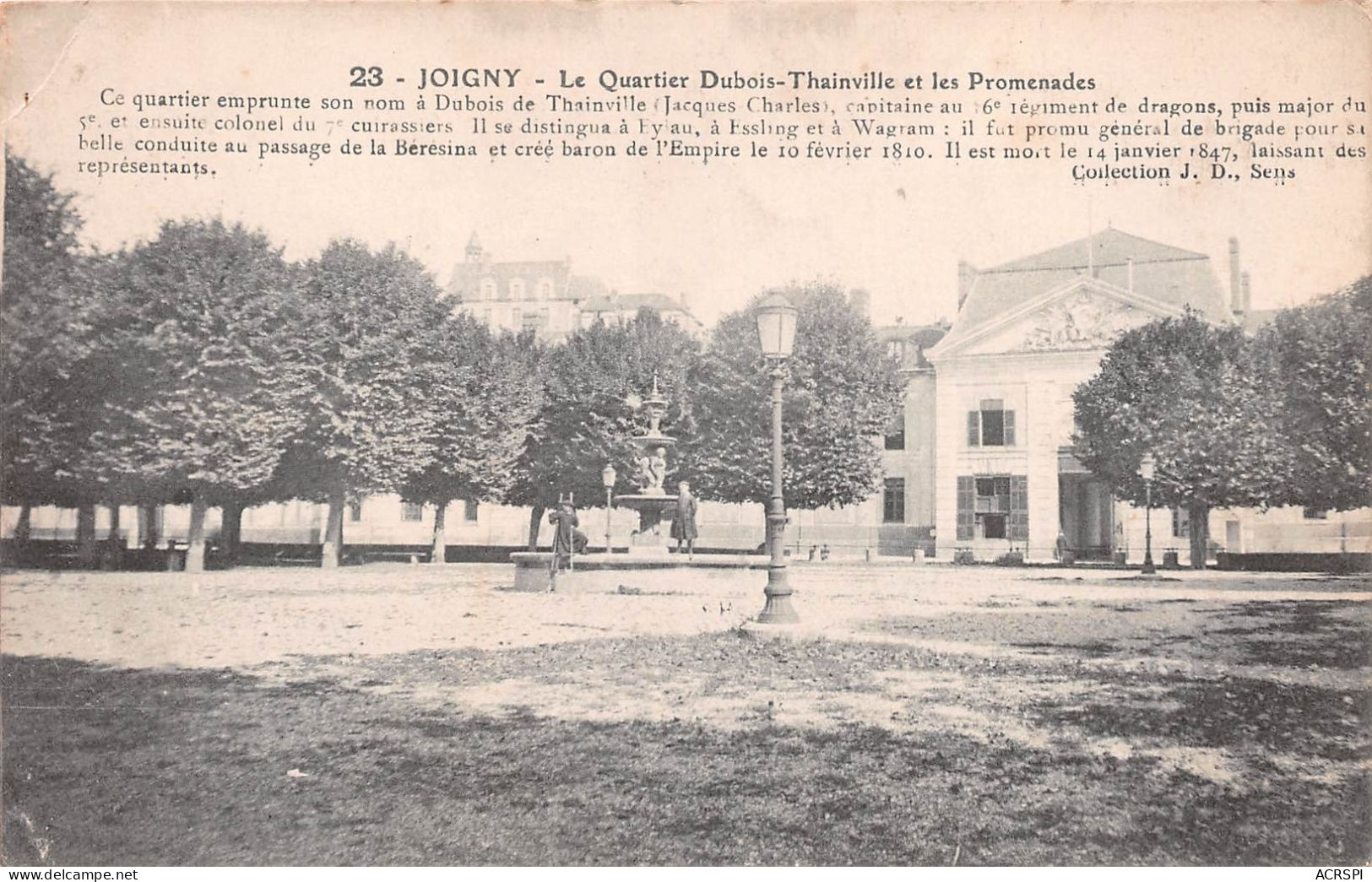 89 JOIGNY Le Quartier D'artillerie Dubois-Tainville  Et Les Promenades  (Scan R/V) N° 2 \MR8004 - Joigny