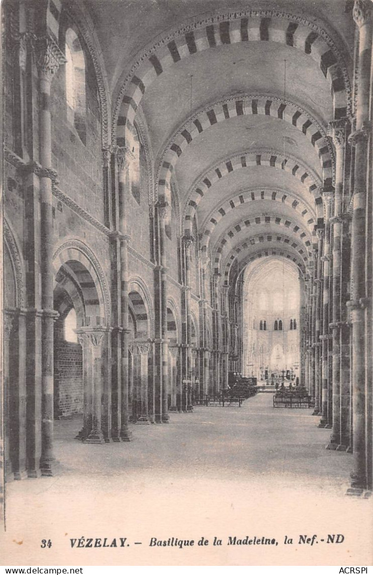 Vézelay   Intérieur De La Basilique De La Madeleine    (Scan R/V) N° 23 \MR8003 - Vezelay