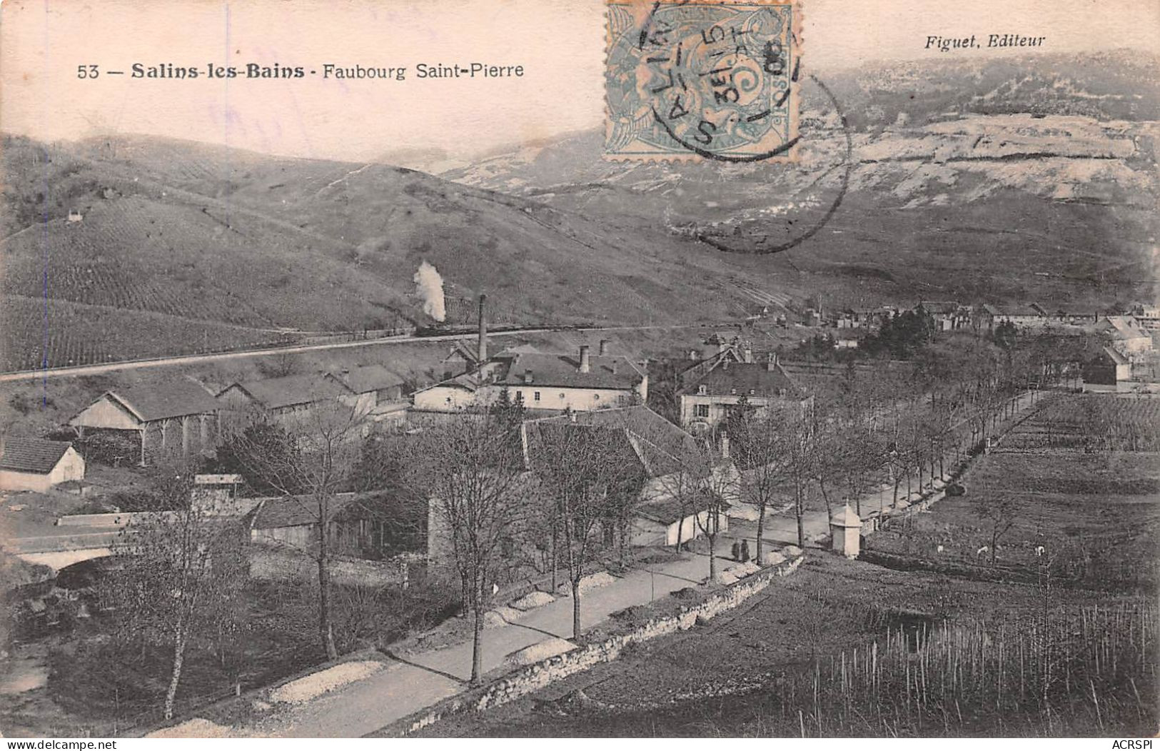 39 SALINS LES BAINS   Le Faubourg Saint Pierre édition Figuet à Dole (Scan R/V) N° 39 \MR8000 - Autres & Non Classés