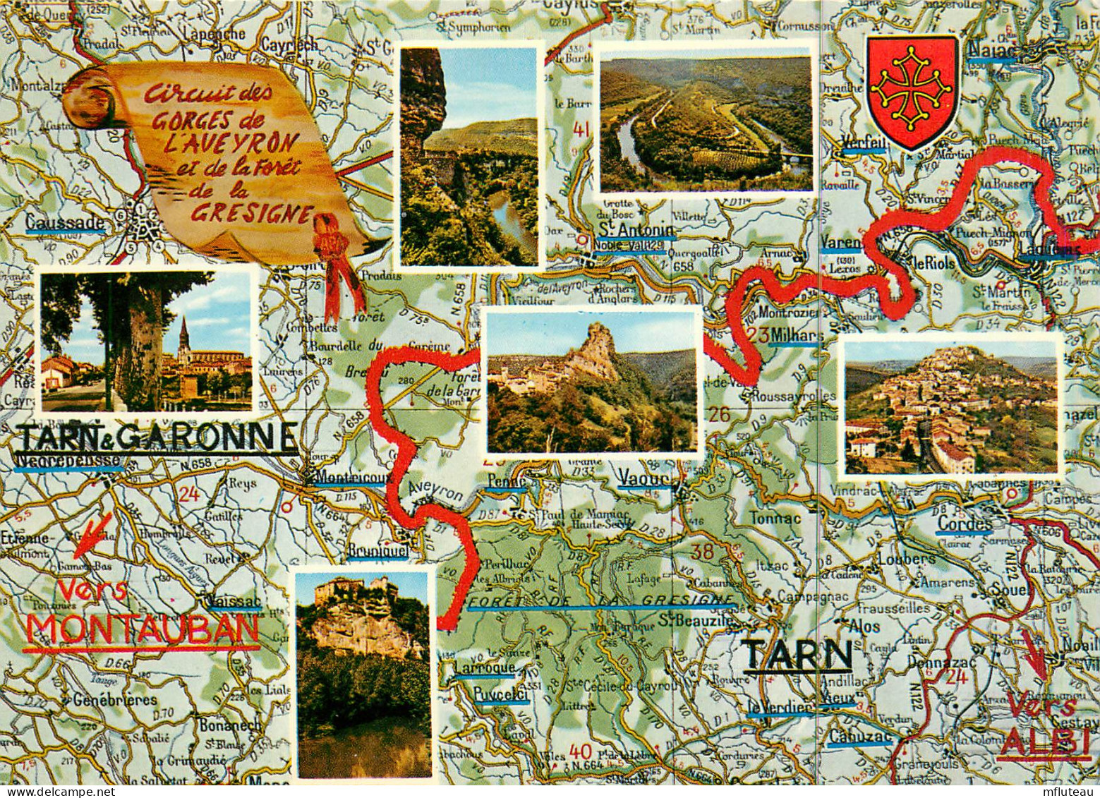 81* TARN  Et  TARN Et GARONNE  Circuit Gorges Aveyron    (CPM 10x15cm)     RL18,1633 - Autres & Non Classés