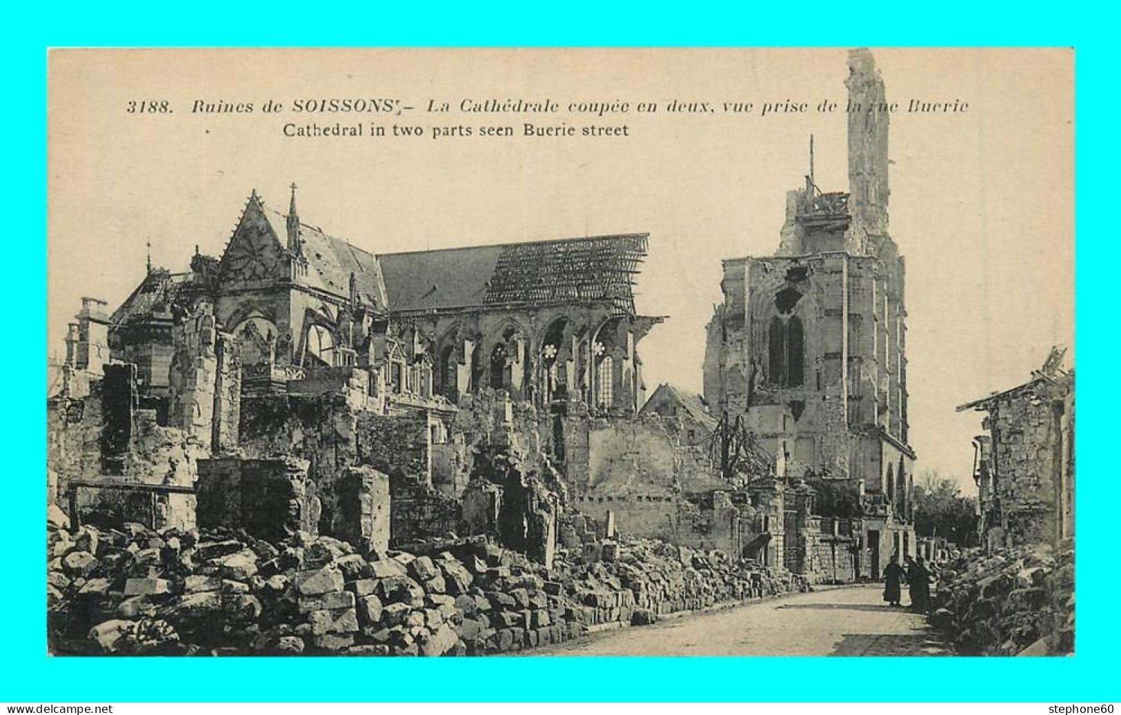 A903 / 323 02 - SOISSONS Cathedrale Coupée En Deux - Ruines De Soissons - Guerre 1914 - Soissons