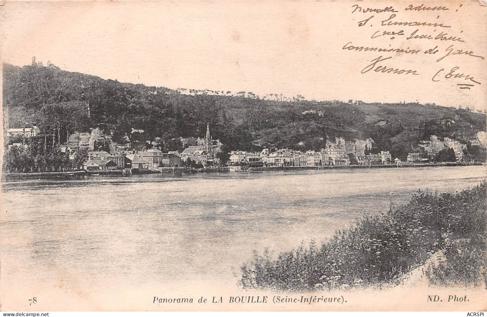 76  LA BOUILLE  Panorama De La Ville  (scanR/V)   N° 45  MR8008 - La Bouille