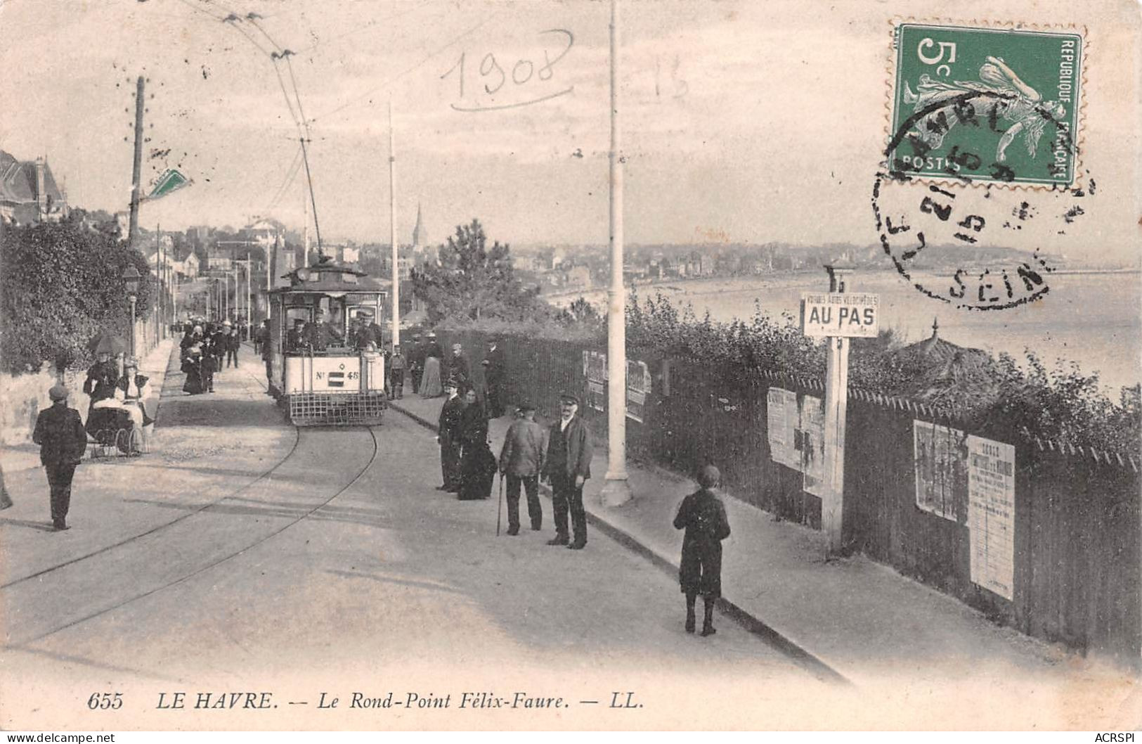 76 LE HAVRE   Le Rond-point FELIX FAURE Et Le Tramway   (scanR/V)   N° 55  MR8007 - Hafen