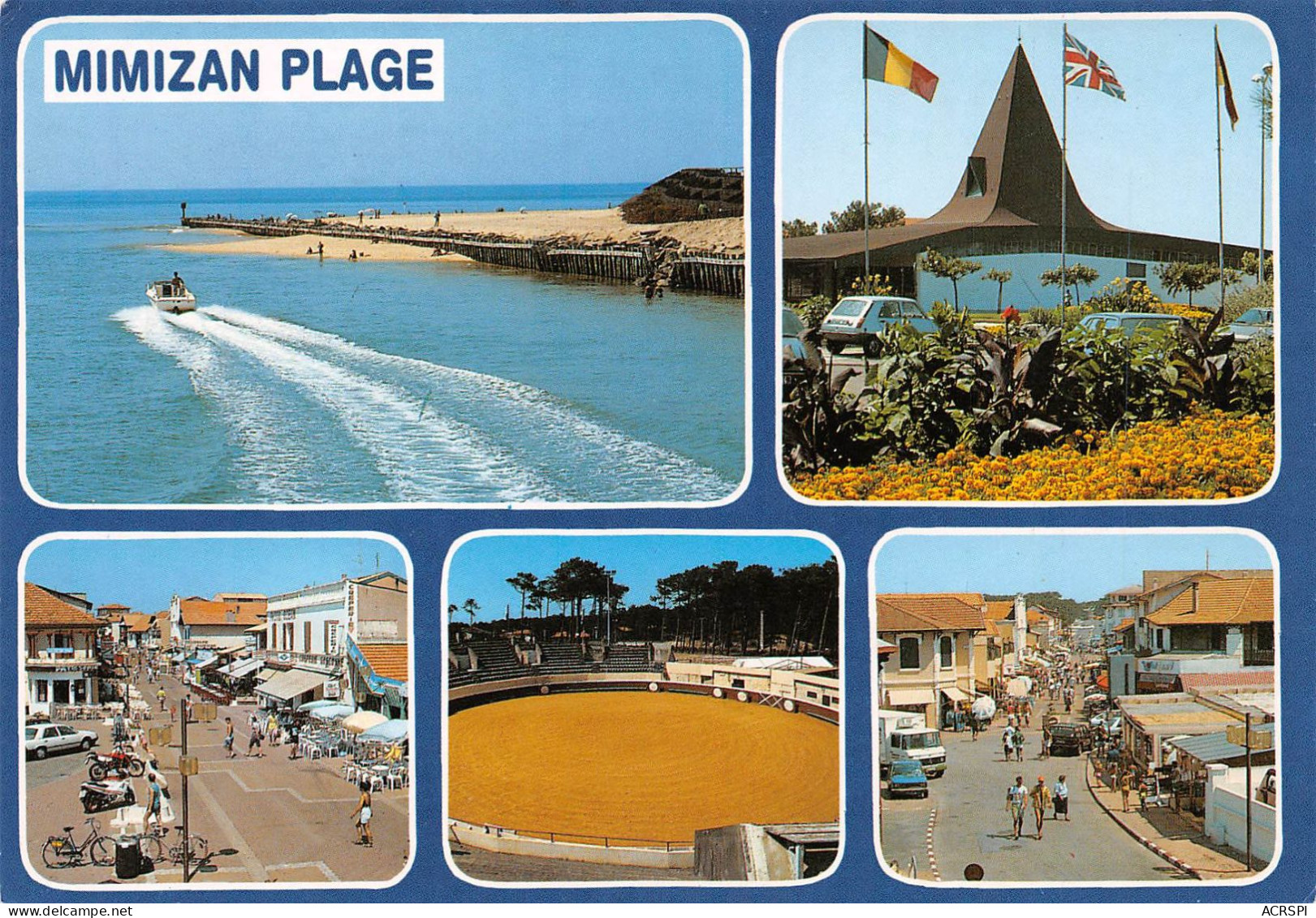 40   MIMIZAN Divers Vues Rue Pietonne Plage  Arénes (Scan R/V) N°    47    \MR8023 - Mimizan Plage