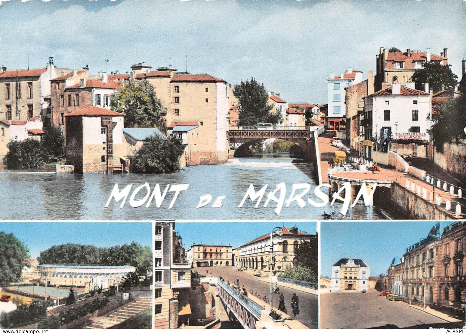 40   MONT DE MARSAN Multivue  Midouze Arenes Mairie Et Poste (Scan R/V) N°    42    \MR8023 - Mont De Marsan