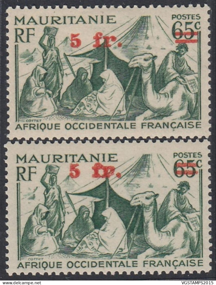 Mauritanie 1944 - Colonie Française- Timbre Neuf Avec Charnière. Yvert Nr.: 135 Avec Curiosité ... (EB) AR-02741 - Ongebruikt