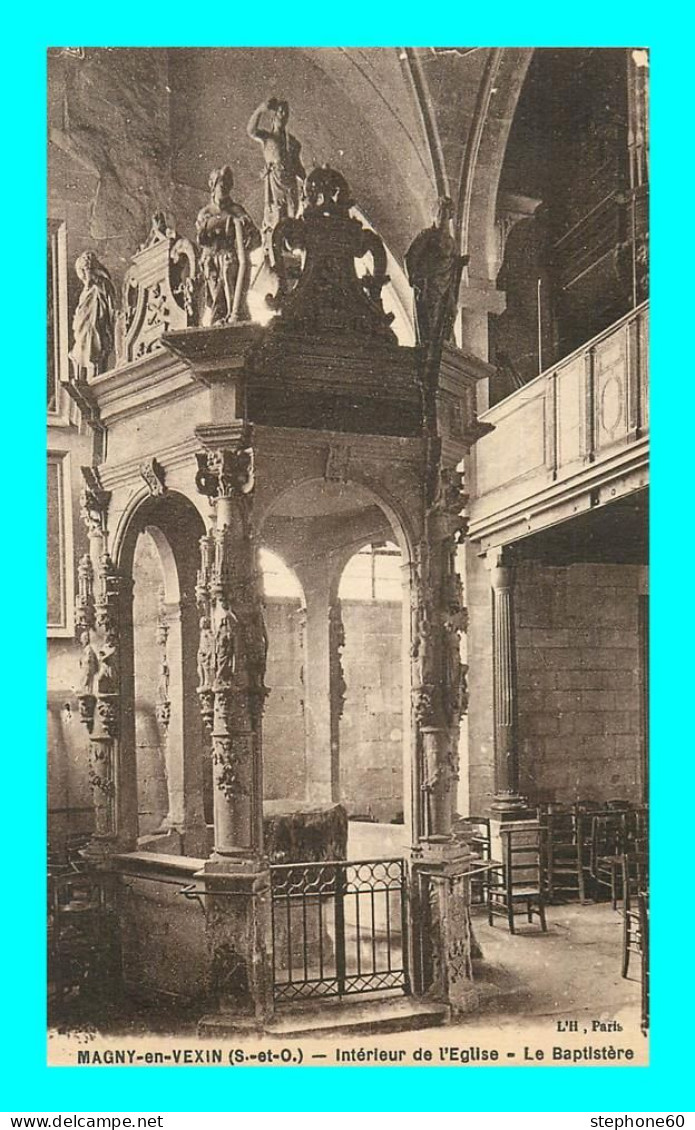 A898 / 609 95 - MAGNY EN VEXIN Interieur De L'Eglise Baptistere - Magny En Vexin
