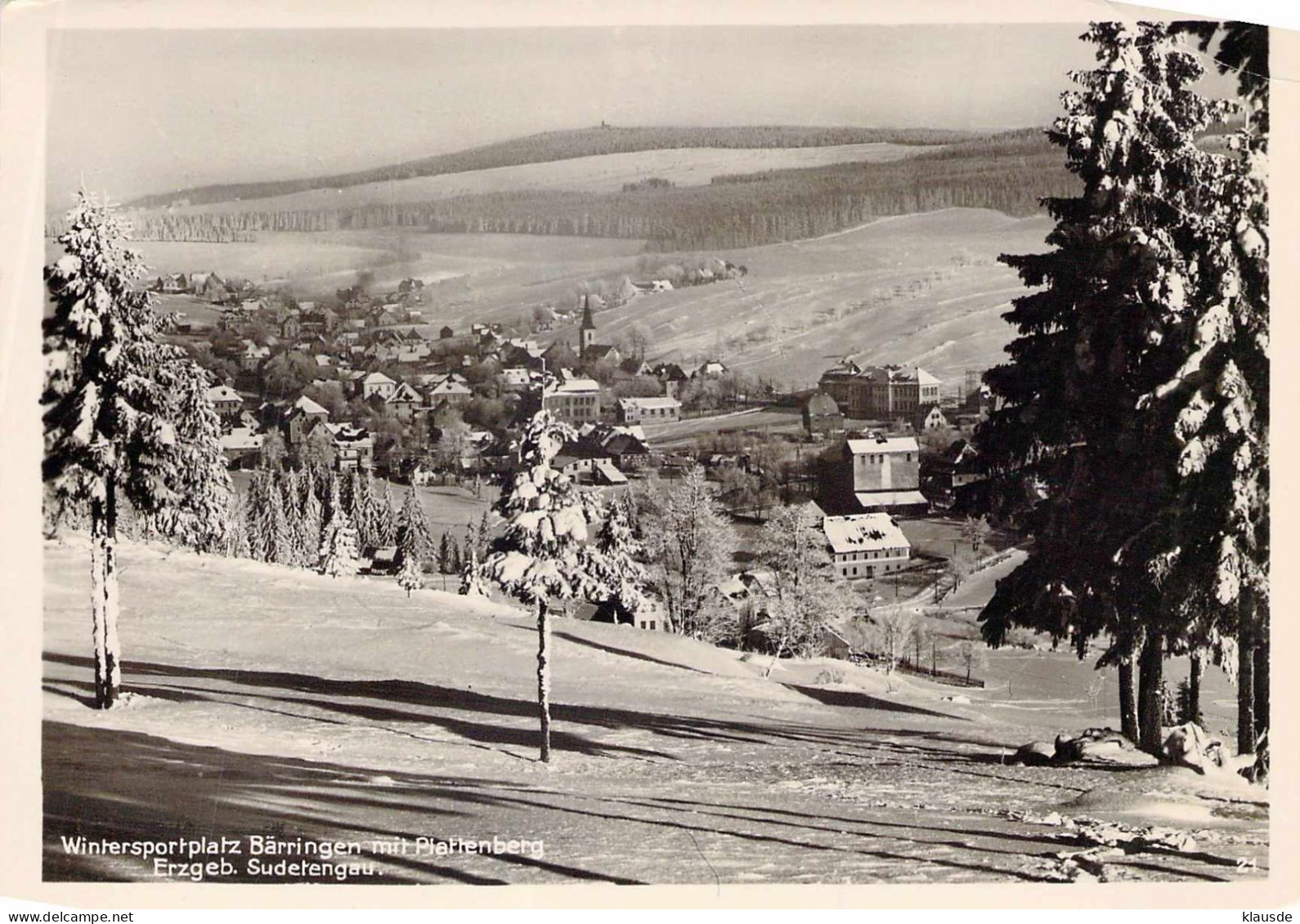 Wintersportplatz Bärringen Mit Plattenberg Gel.1942 - Sudeten