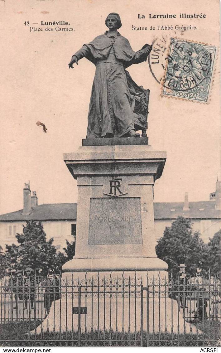 54    LUNEVILLE   Statue Place Des Carmes    (Scan R/V) N°    64    \MR8034 - Luneville