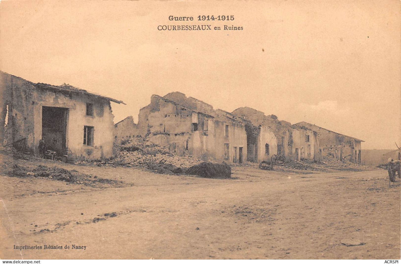 54   Courbesseaux  Vue Intérieure Bombardements  Ruines  (Scan R/V) N°    38    \MR8034 - Altri & Non Classificati