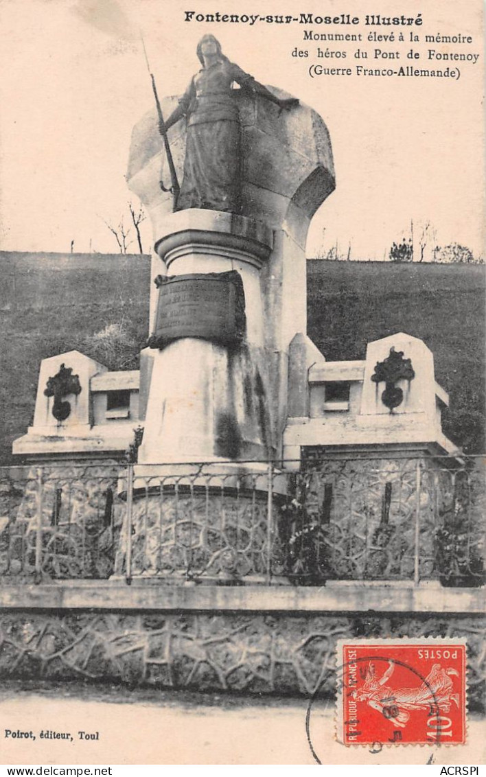54   Fontenoy-sur-Moselle  Monument Des Héros Du Pont     (Scan R/V) N°    33    \MR8034 - Otros & Sin Clasificación