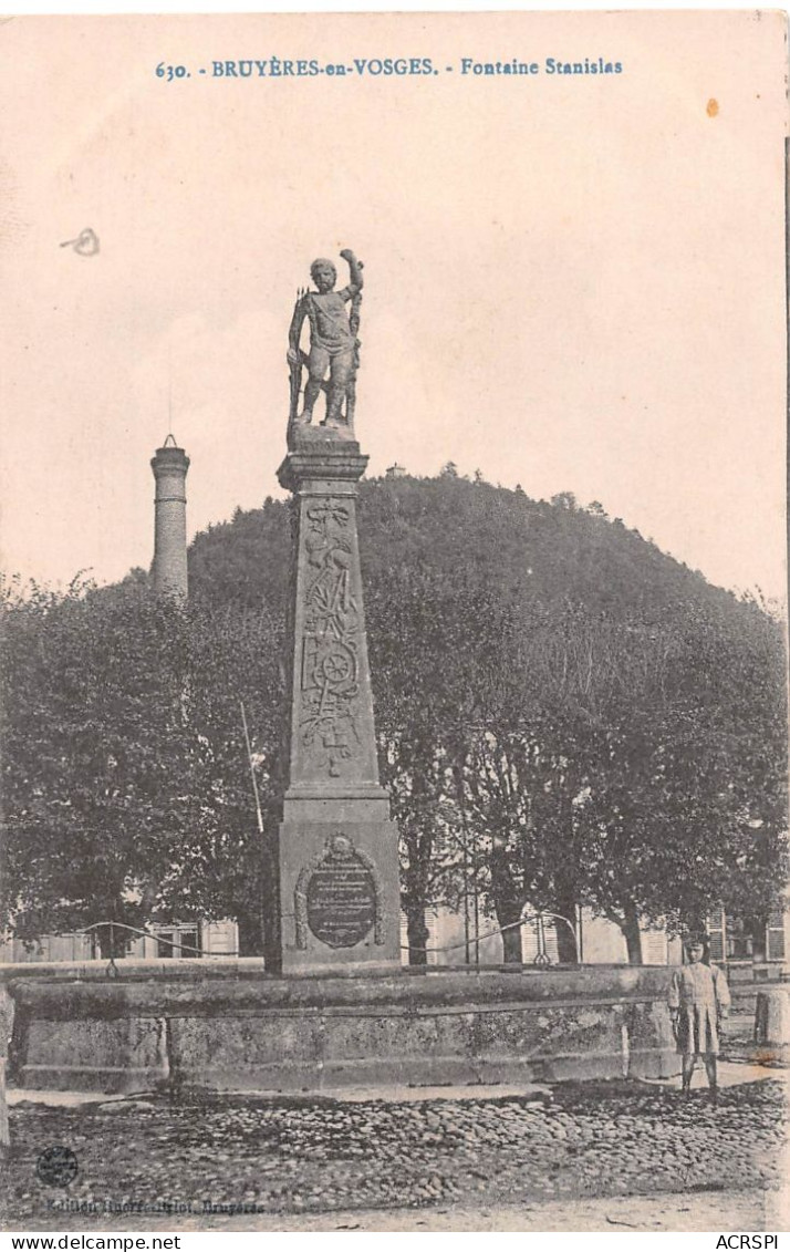 88   Bruyères En Vosges  La Fontaine Stanislas   (Scan R/V) N°    28     \MR8033 - Bruyeres