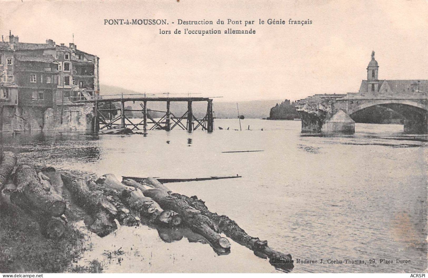 54  Pont-à-Mousson    Destruction Du Pont Par Le Génie Français  Guerre De 1914-18     (Scan R/V) N°   2    \MR8032 - Pont A Mousson