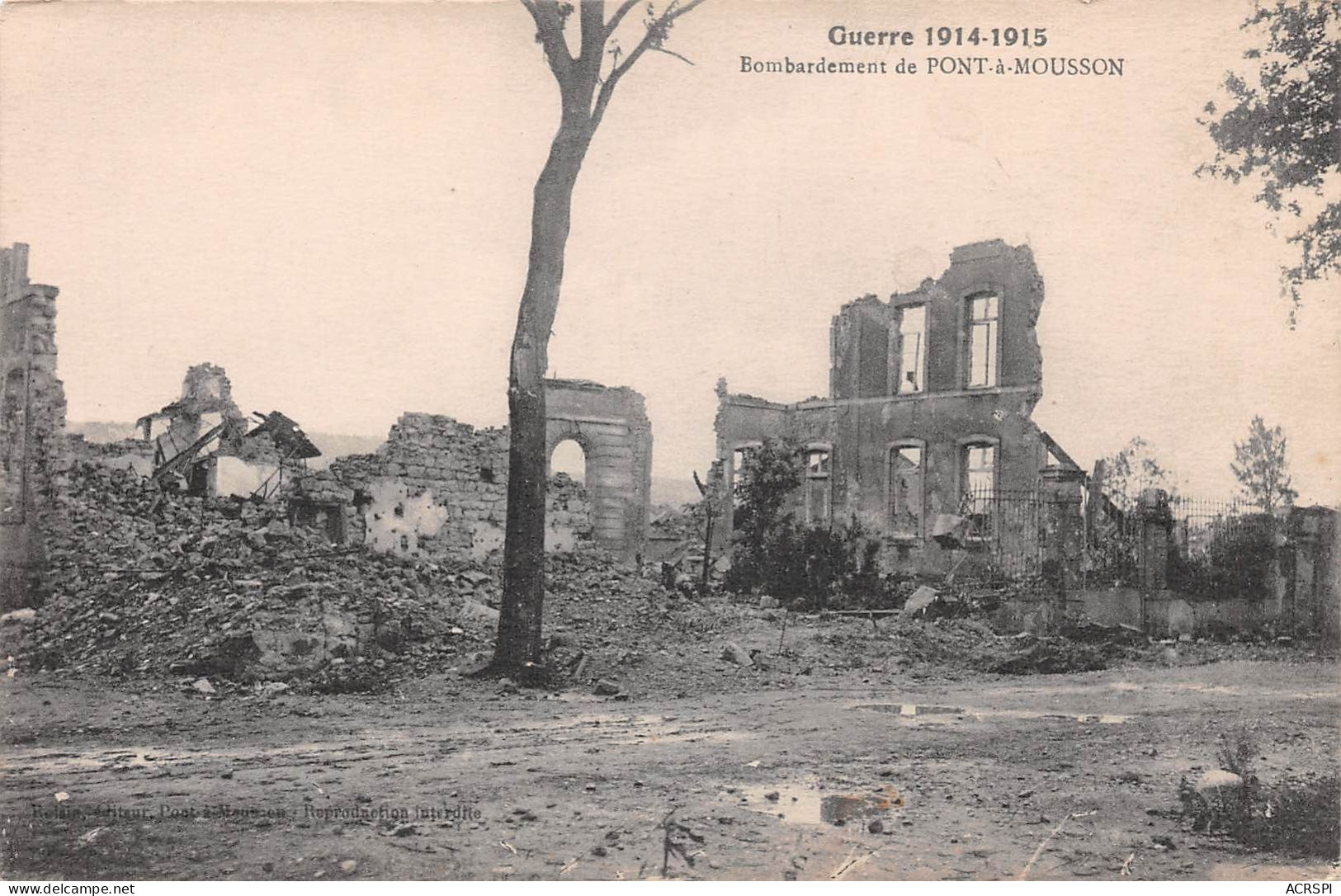 54  Pont-à-Mousson    Bombardement De La Ville  Guerre De 1914-15     (Scan R/V) N°   3    \MR8032 - Pont A Mousson