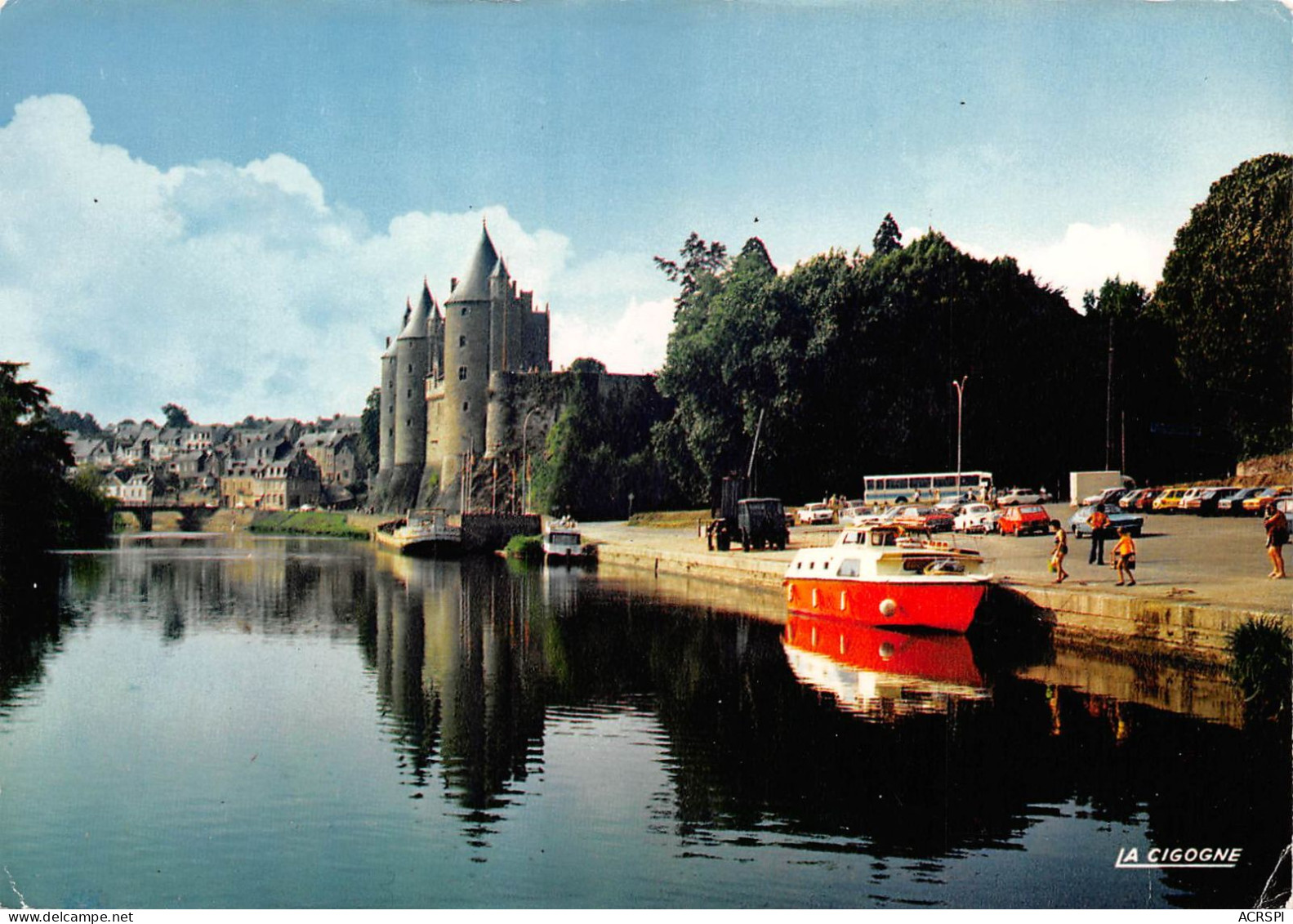 56    JOSSELIN Chateau Au Bord De L'Oust     (Scan R/V) N°  45   \MR8027 - Josselin