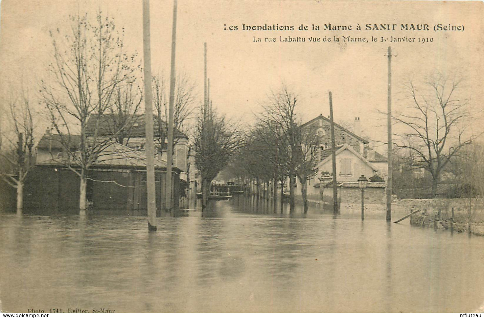 94* ST MAUR   Crue 1910 – Rue Labattu   RL29,0629 - Saint Maur Des Fosses