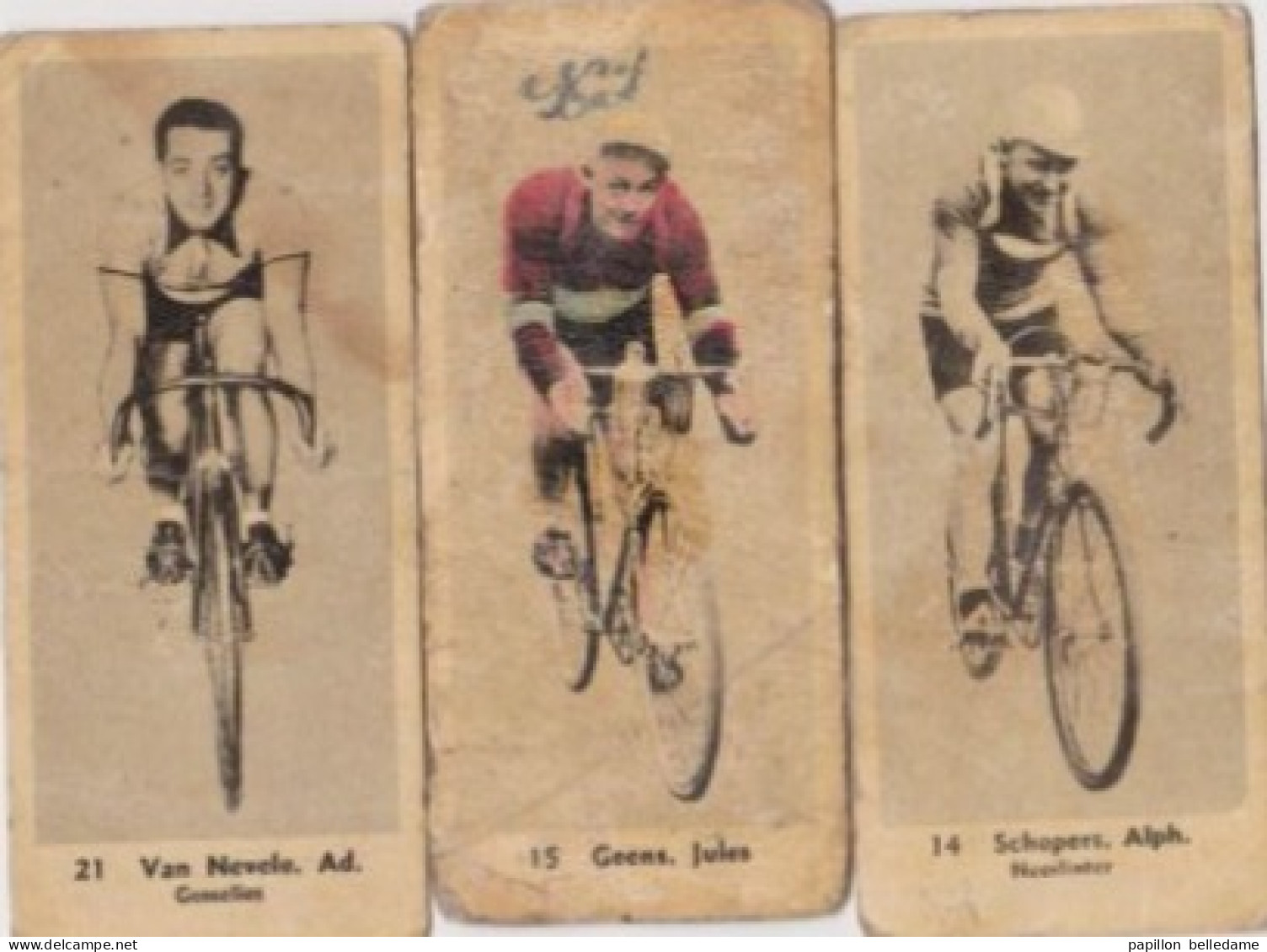 Coureurs Cyclistes Belges   Ad. VAN NEVELE  (Gosselies)) - Alphonse SCHEPERS (Neerlinter) - Jules GEENS . - Other & Unclassified