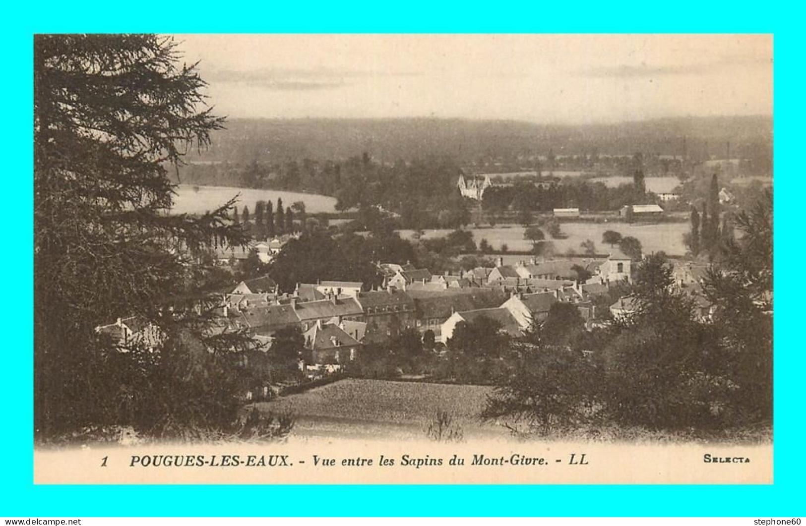 A897 / 255 58 - POUGUES LES EAUX Vue Entre Les Sapins Du Mont Givre - Pougues Les Eaux
