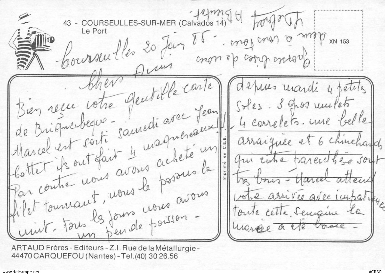 14  Courseulles-sur-Mer  Le Port Et Filets à Quai  (Scan R/V) N°   34   \MR8045 - Courseulles-sur-Mer
