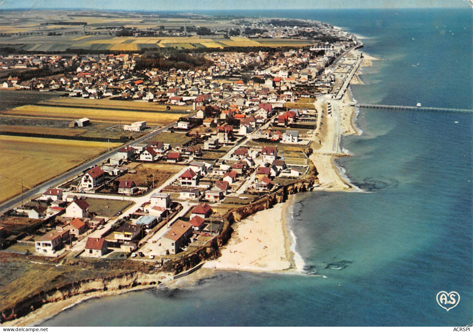 14  LUC SUR MER Vue Aérienne Plage Et Falaises       (Scan R/V) N°    41   \MR8044 - Luc Sur Mer