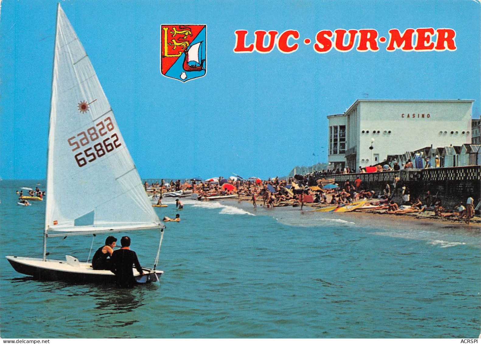 14  LUC SUR MER  Dériveur Sur La Plage      (Scan R/V) N°    38   \MR8044 - Luc Sur Mer