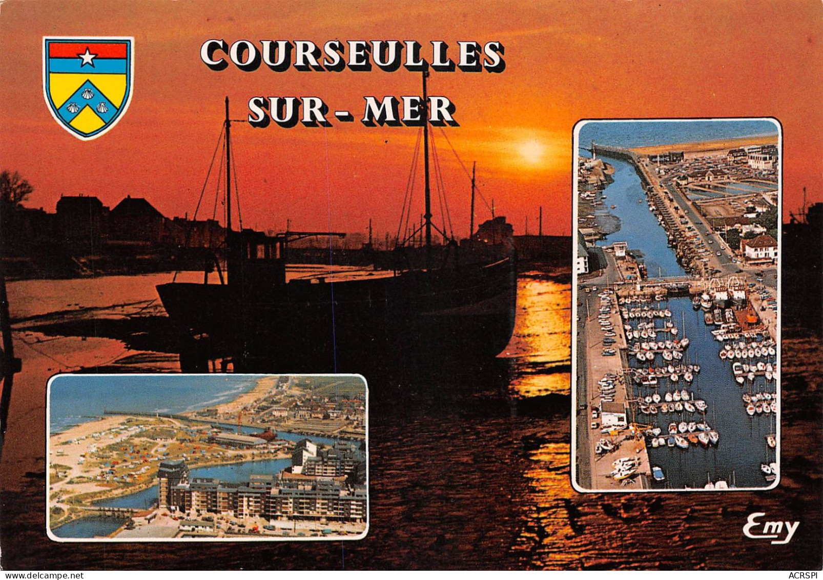 14  Courseulles-sur-Mer  Multivue   De La Station     (Scan R/V) N°   6   \MR8044 - Courseulles-sur-Mer