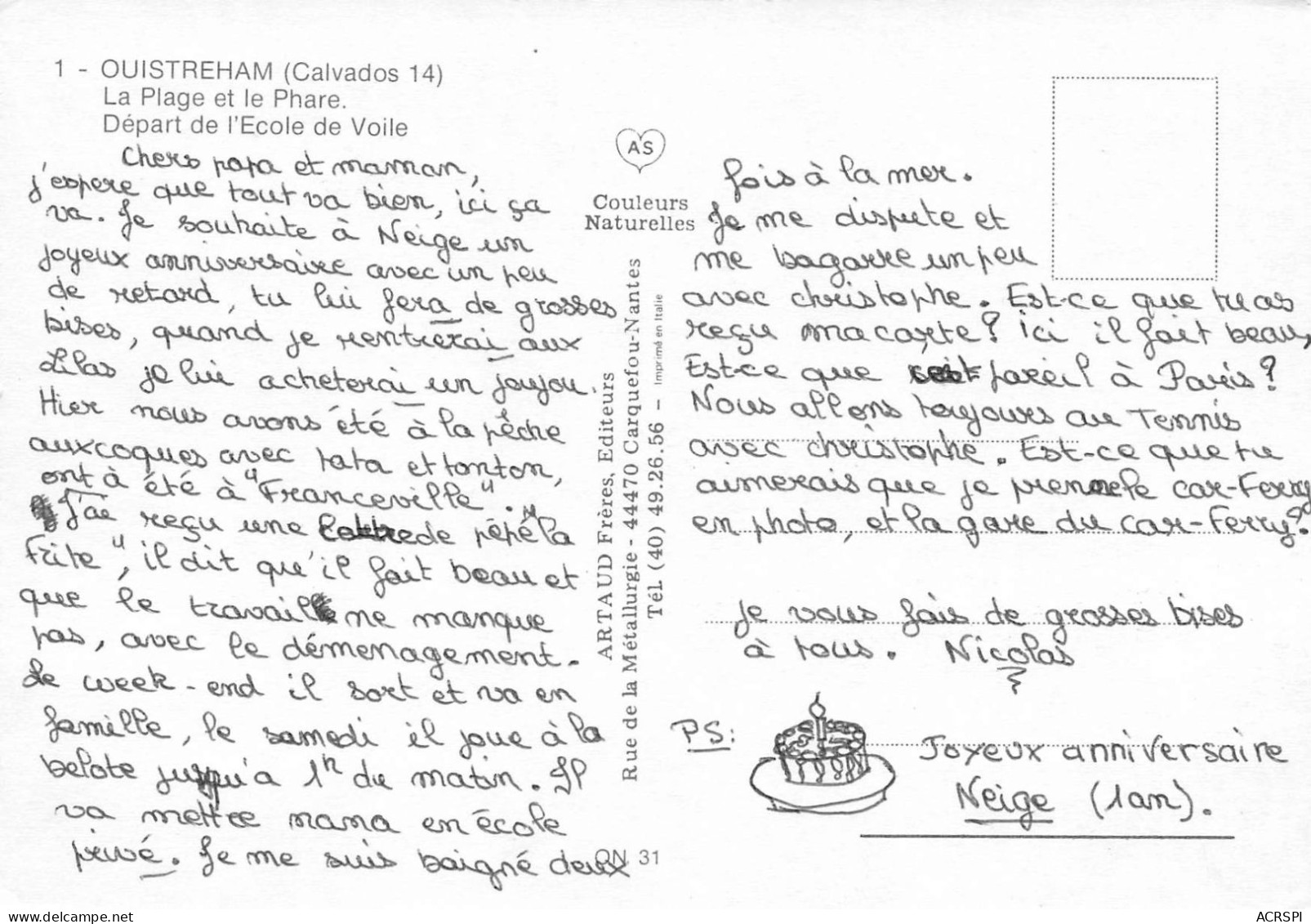 14  OUISTREHAM  Le Phare De Riva-Bella    école De Voile               (Scan R/V) N°    33    \MR8042 - Ouistreham