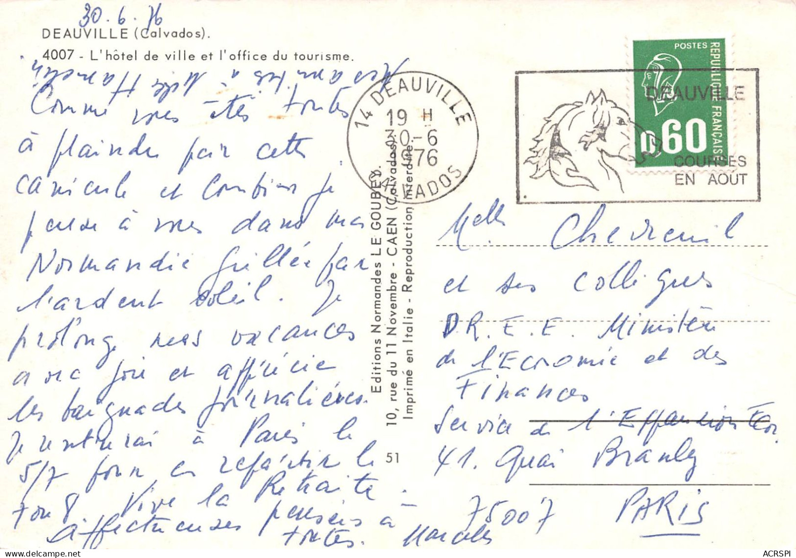 14  DEAUVILLE   La Mairie Et L'Office Du Tourisme   (Scan R/V) N°   46   \MR8041 - Deauville