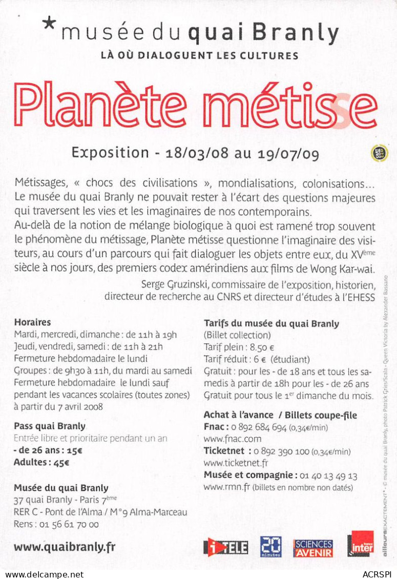 PARIS  Quai Branly Planète Métisse    (Scan R/V) N°   56   \MR8040 - District 07