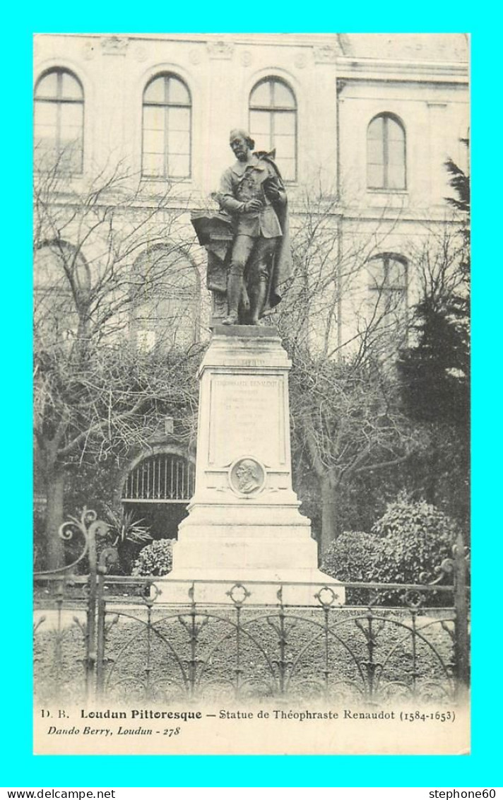A894 / 429 86 - LOUDUN Pittoresque Statue De Théophraste Renaudot - Loudun