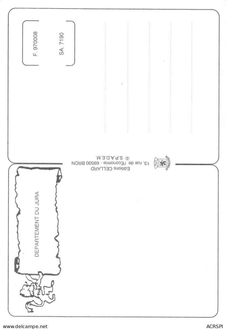 39  Carte Du Département Du Jura Map Plan  Blason (Scan R/V) N°     60    \MR8038 - Poligny