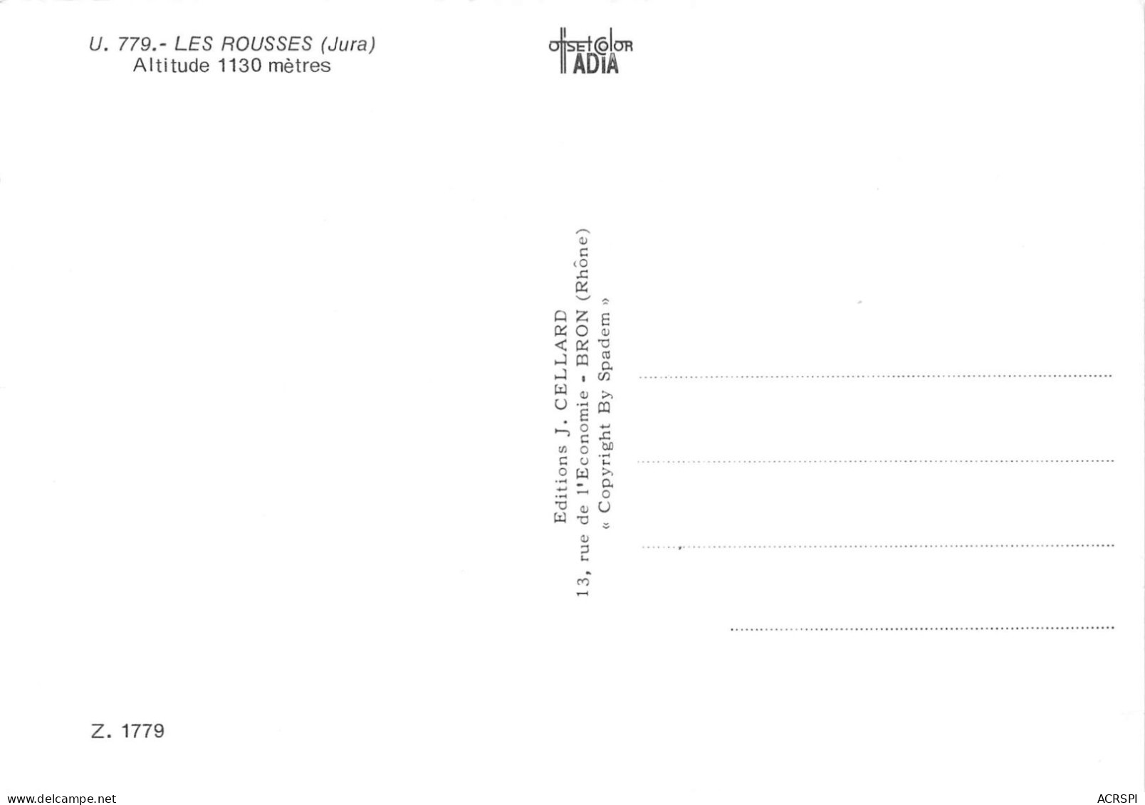 39  Les Rousses   Le Lac      (Scan R/V) N°     27     \MR8038 - Autres & Non Classés